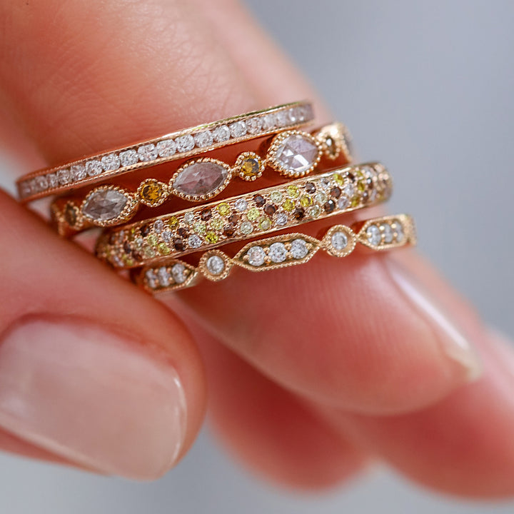 18K Yellow Gold Channel Diamond Eternity Band