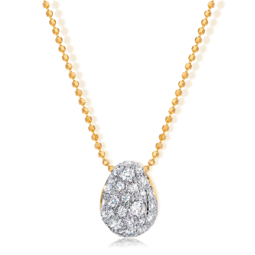 18K Yellow Gold & White Diamond Bahia Pendant Necklace