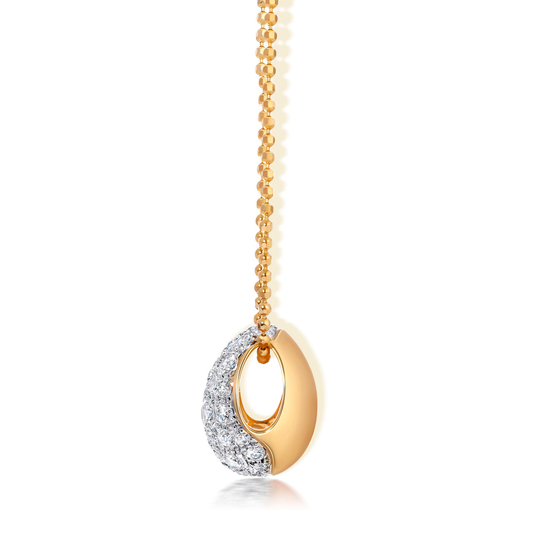 18K Yellow Gold & White Diamond Bahia Pendant Necklace