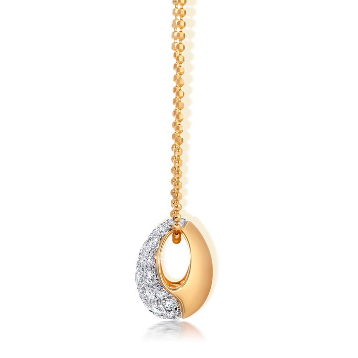 18K Yellow Gold & White Diamond Bahia Pendant Necklace