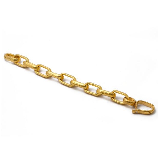 24K Yellow Gold Hoopla Geometric Link Bracelet