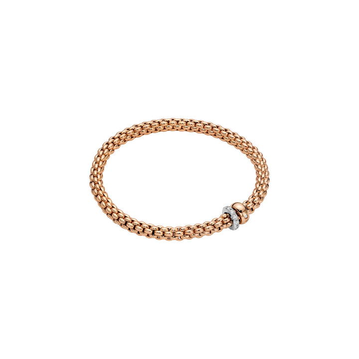18K Rose Gold & Diamond  Flex'it Bracelet from FOPE Solo Collection