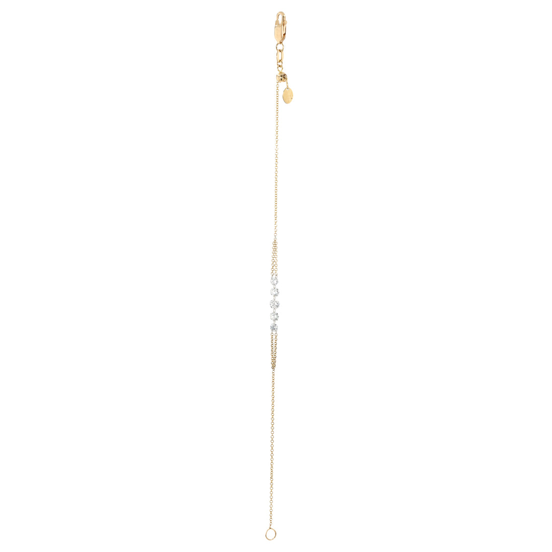 14K Yellow Gold Graduated Diamond Bracelet