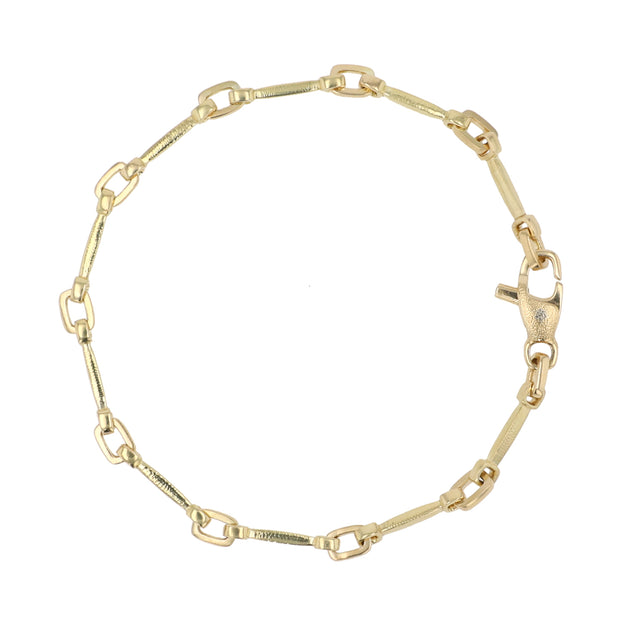 18K Yellow Gold Box Bracelet