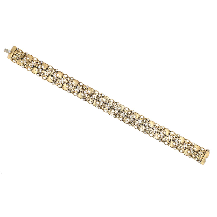 18K Yellow Gold Little Windows Diamond Bracelet