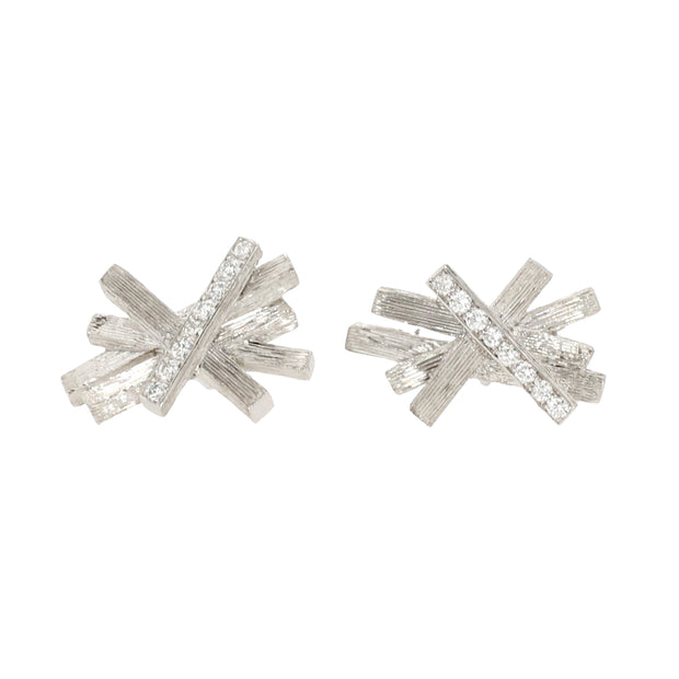 Platinum Mini Heights Diamond Earrings