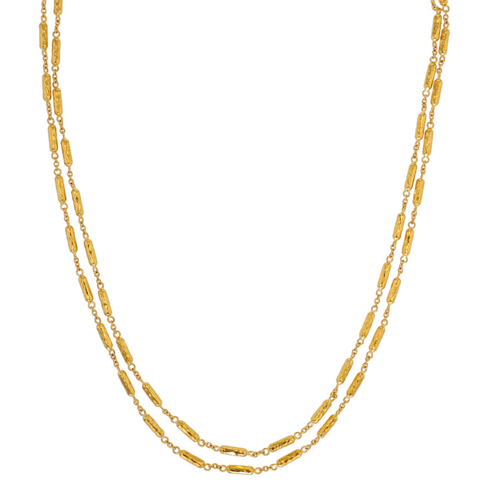 24K Yellow Gold All Around Vertigo Long Necklace