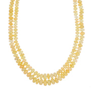18K Yellow Gold Ethiopian Opal Bead Necklace