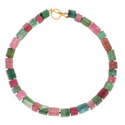 18K Yellow Gold Multi-Colored Tourmaline Necklace