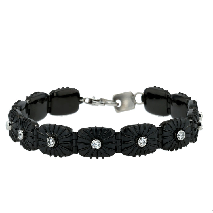 Black Knightsteel and Platinum Diamond Bracelet