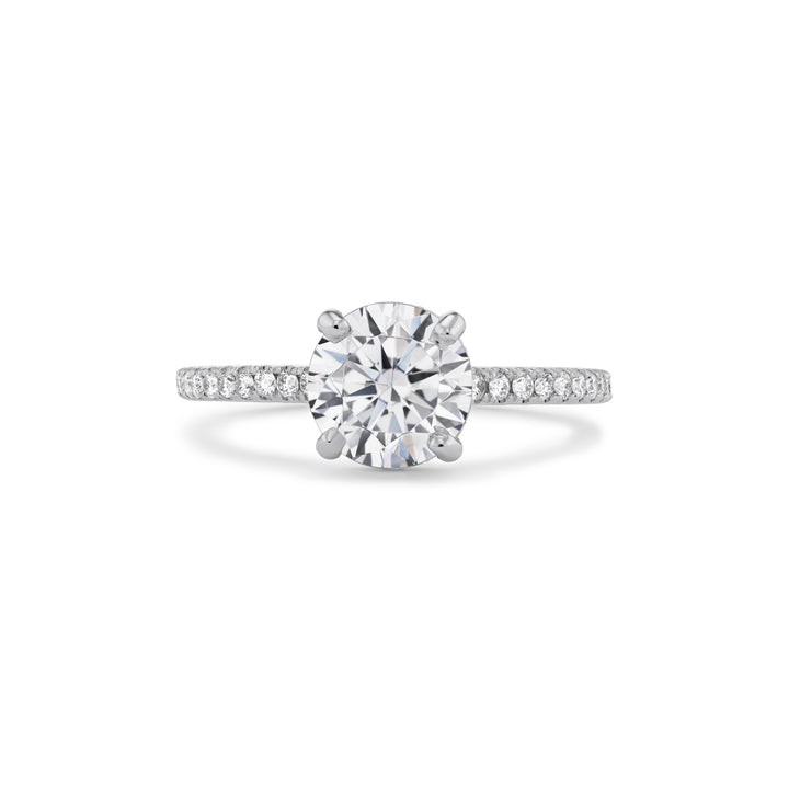G Marie Exclusive Platinum & Diamond Ring for a 1.5 ct Center Stone