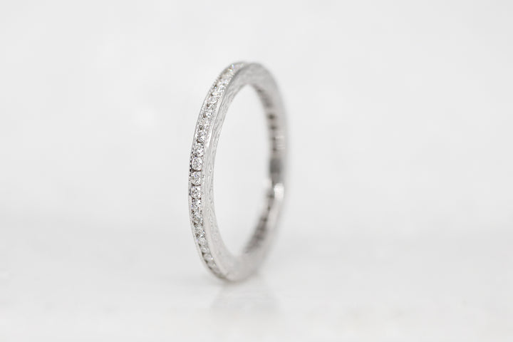 18K White Gold Channel Diamond Eternity Band