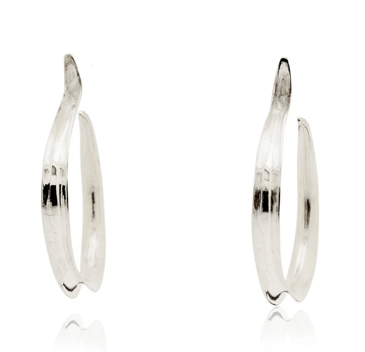 Sterling Silver Large Kiki Hoop Earrings