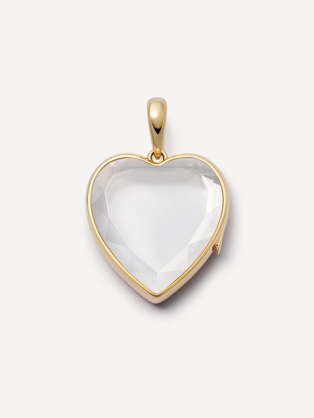 14K YG Large Heart Locket and Chain