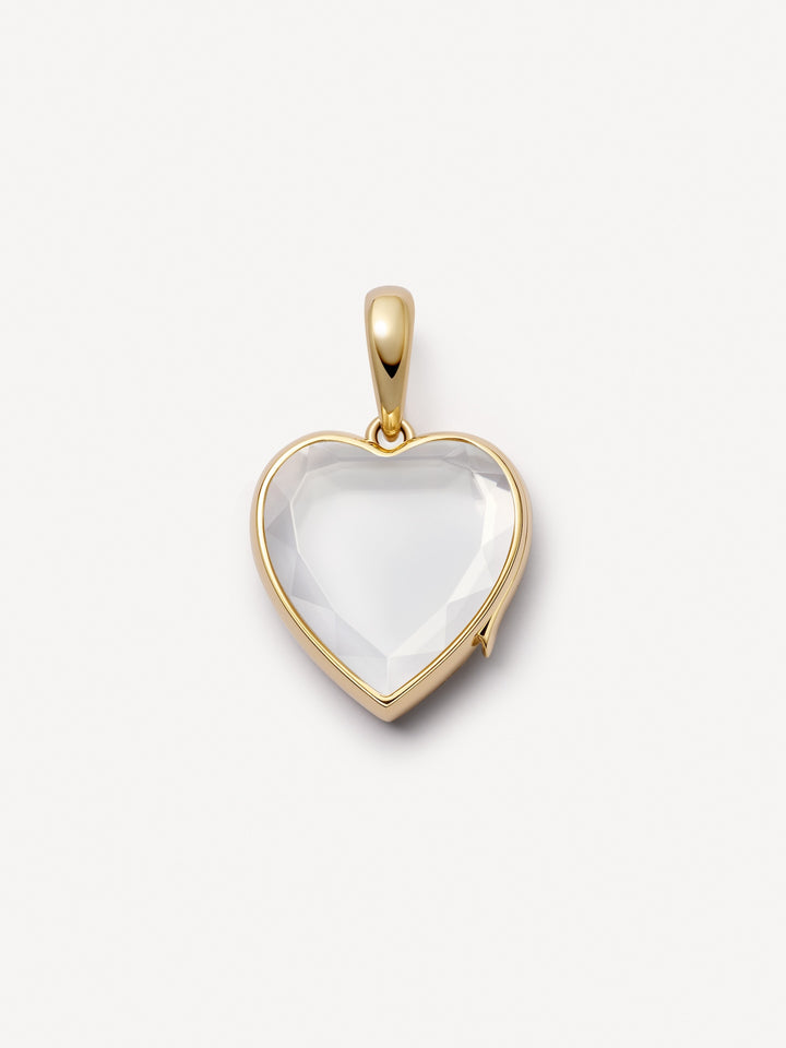 14K Midi Heart Locket on 18" 14K Super Fine Rolo Chain
