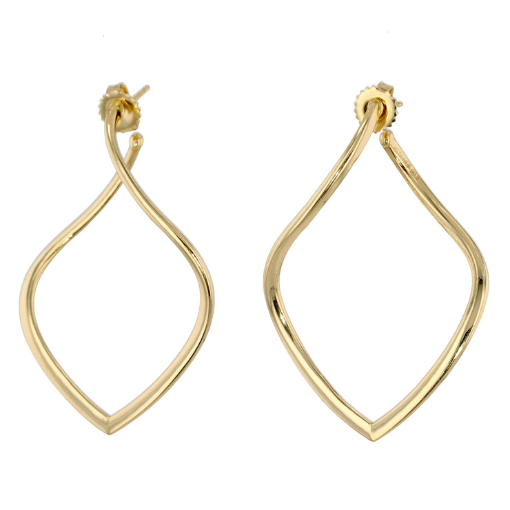 18K Yellow Gold Jumbo Willow Hoops