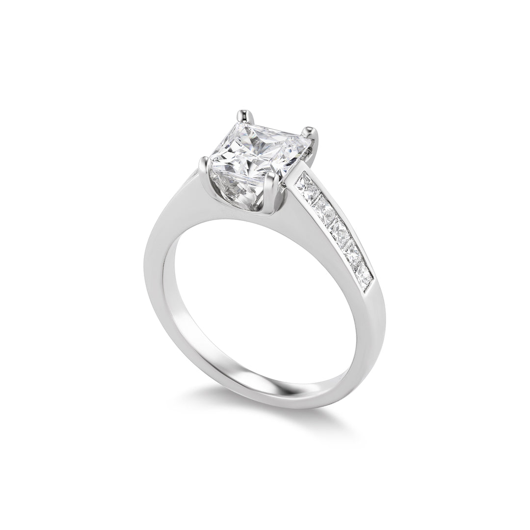 Platinum & Princess Cut Diamond Dakota Engagement Ring
