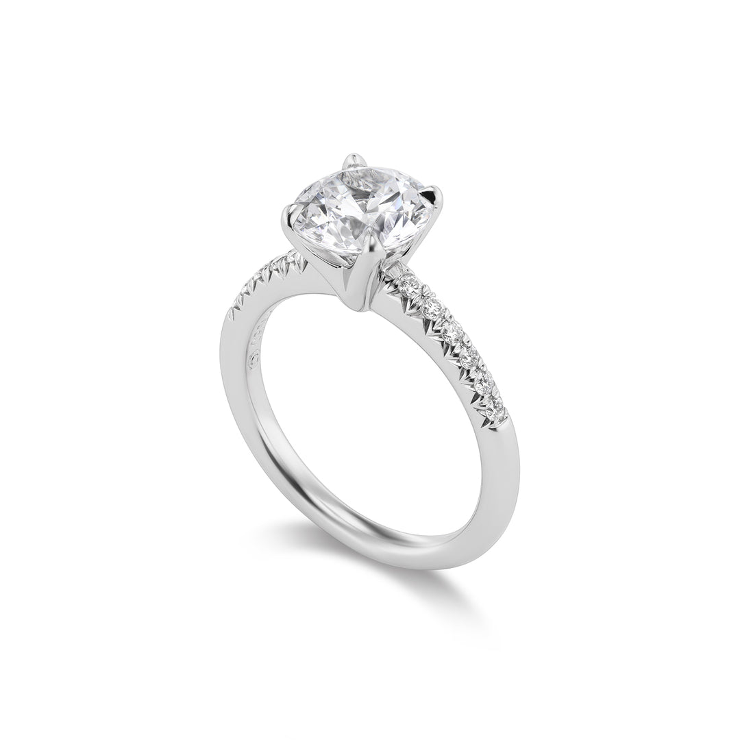 Platinum & Pave Diamond Nolita Engagement Ring