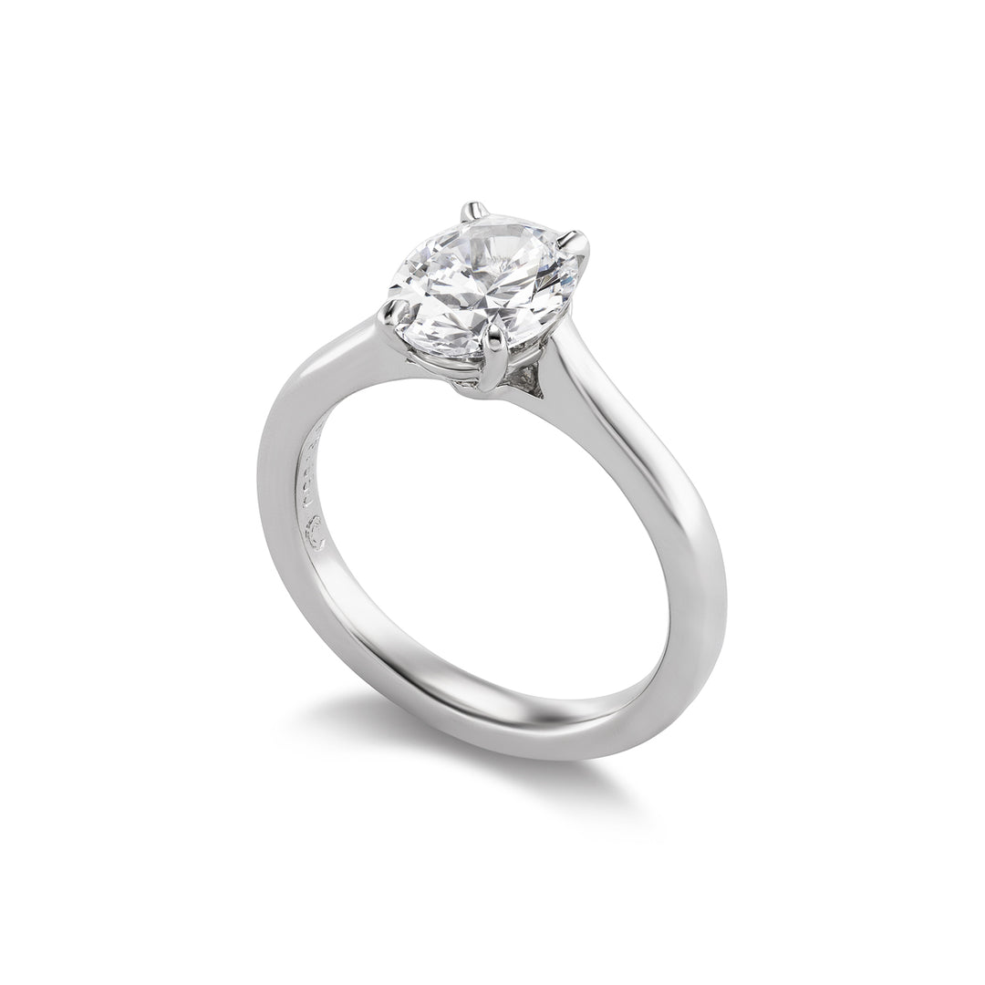 Platinum Greenwich Oval Diamond Solitaire Engagement Ring