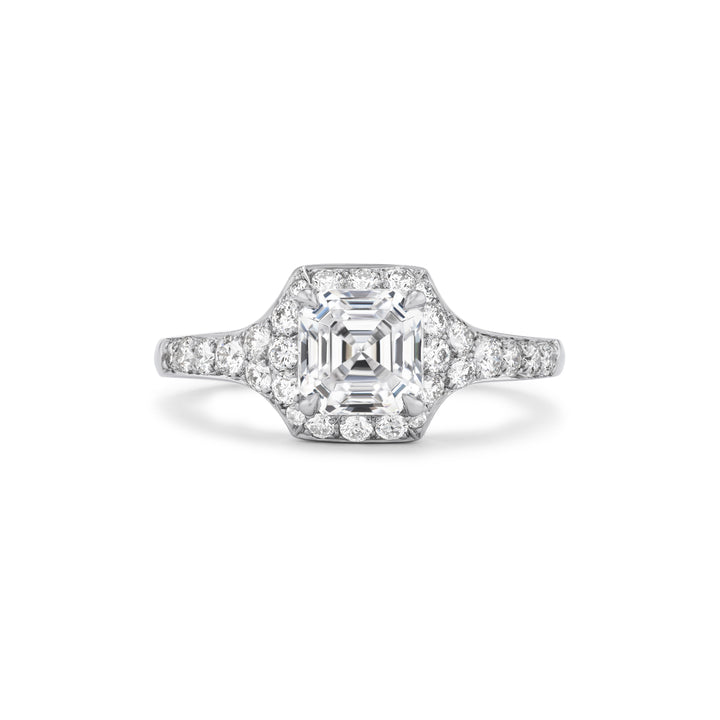 Platinum "Monroe"  Ring with Diamonds