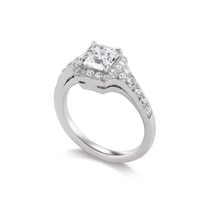 Platinum "Monroe"  Ring with Diamonds