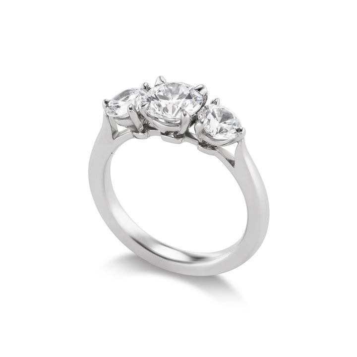Platinum,  Greenwich 3 Stone Engagment Ring