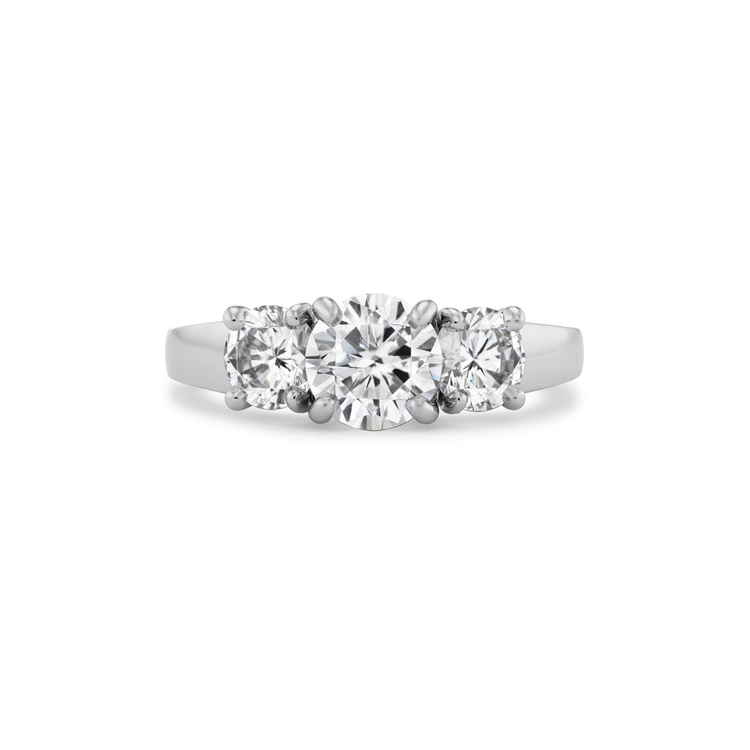 Platinum 3 Stone Madison Stone Engagement Ring Stone