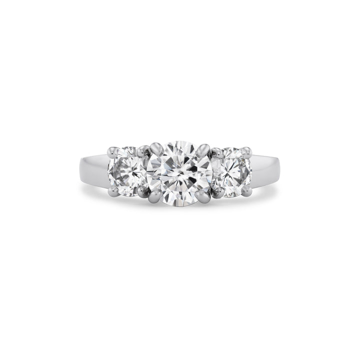 Platinum 3 Stone Madison Stone Engagement Ring Stone