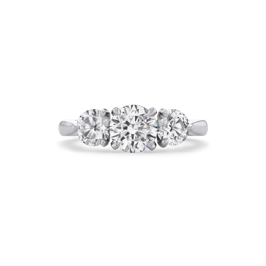 Platinum Greenwich 3 Stone Engagement Ring Stone