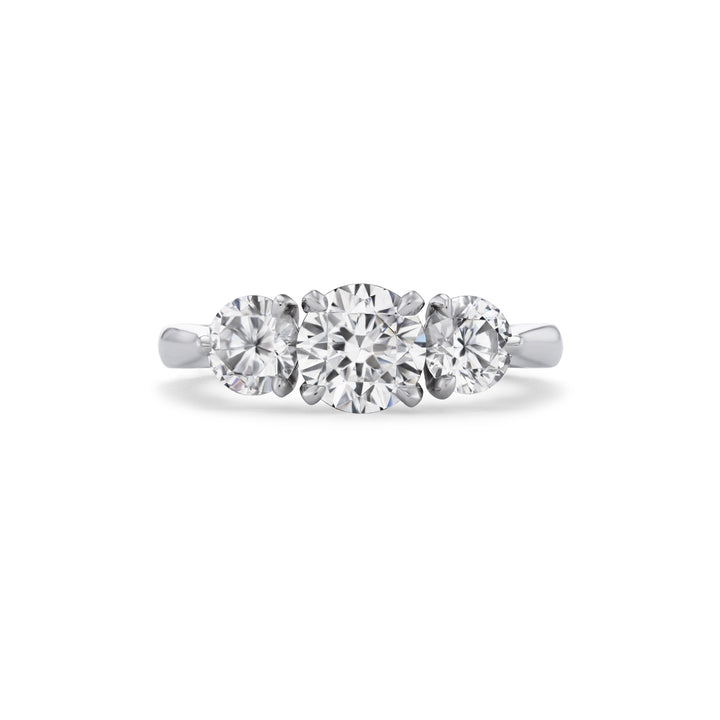 Platinum Greenwich 3 Stone Engagement Ring Stone