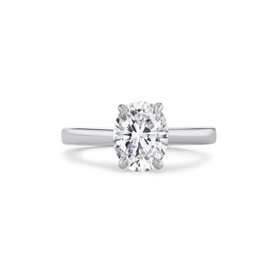 Platinum Greenwich Oval Diamond Solitaire Engagement Ring Stone