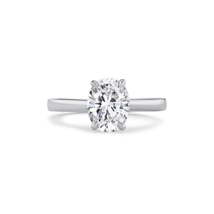 Platinum Greenwich Oval Diamond Solitaire Engagement Ring Stone