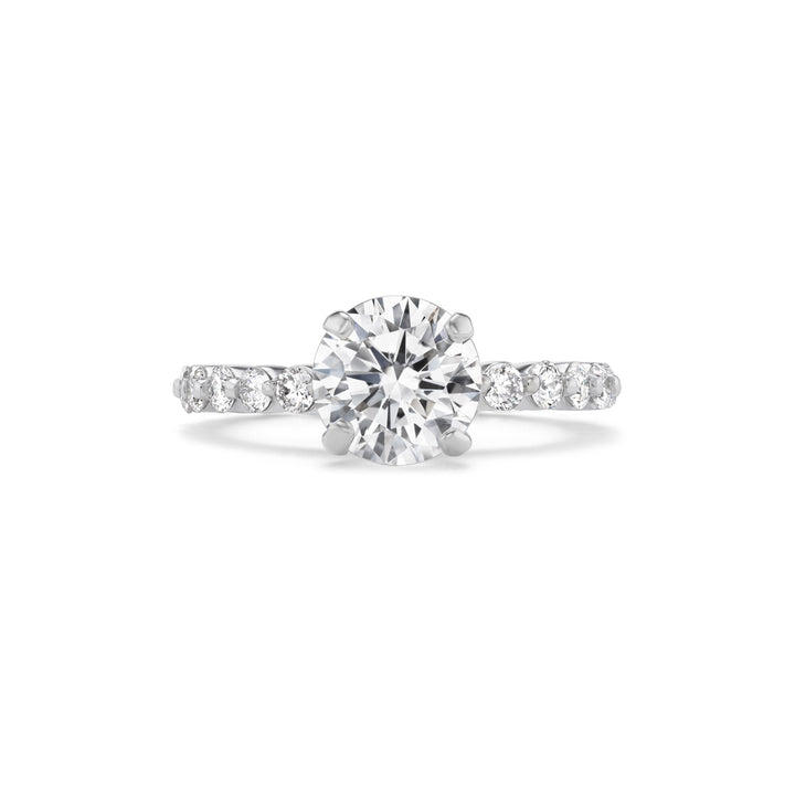 Platinum & Pave Diamond Nolita Engagement Ring Stone