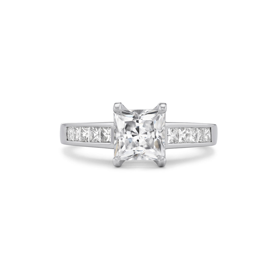 Platinum & Princess Cut Diamond Dakota Engagement Ring Stone