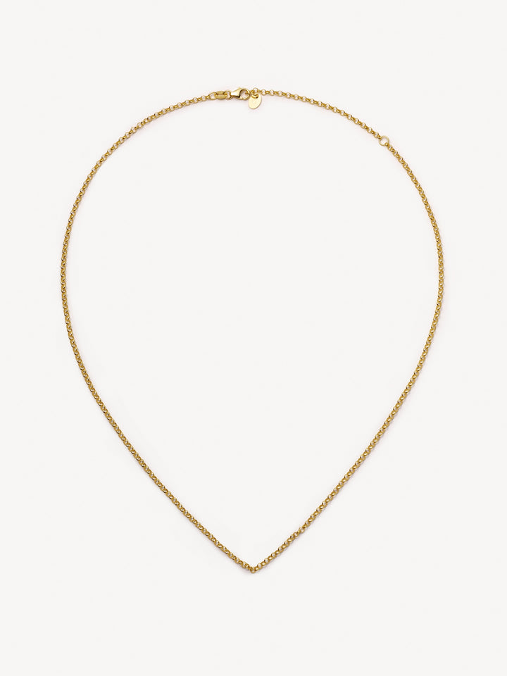 14K Mini Heart Locket on 18" 14K Fine Rolo Chain