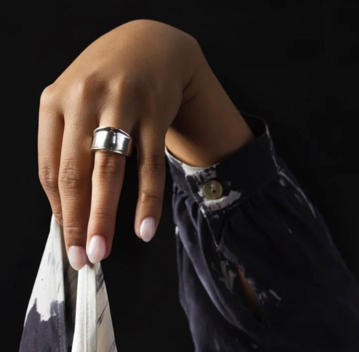 Sculptural Sterling Silver "Bao" Ring
