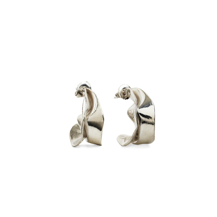 Sterling Silver "Spica" Half-Hoop Earrings