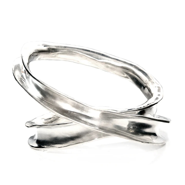 Sterling Silver Maelstrom Twisted Bangle