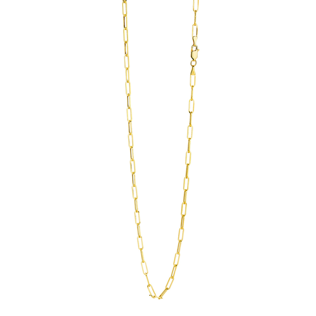 18K Yellow Gold Paper Clip Chain