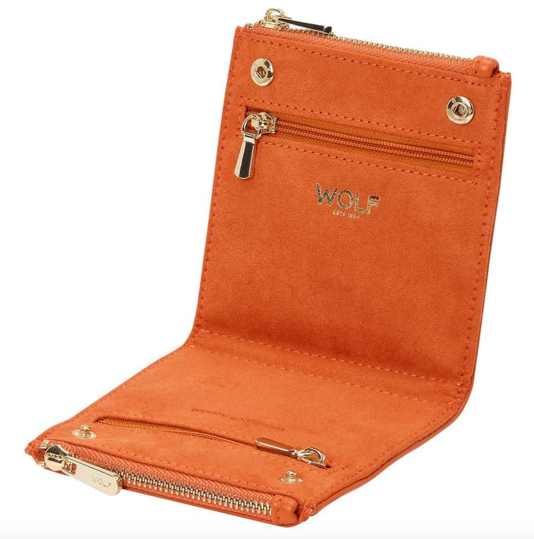 Set of three double zip jewelry pouches