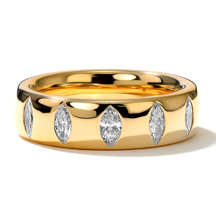 18K Yellow Gold & Diamond Guardian Ring