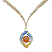 Titanium and 24K Gold Ethiopian Opal Necklace