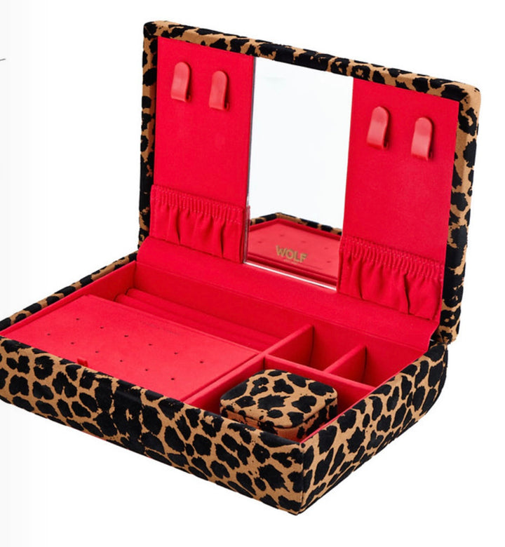 Savanna Leopard Print Medium Jewelry Box