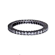 18K Black Rhodium Diamond Eternity Band