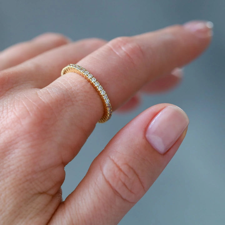 18K Yellow Gold Diamond Eternity Band
