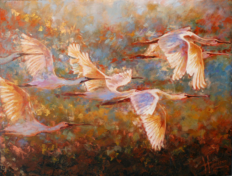 One of a Kind "Fly With Me" Painting by Evelyn Hamilton