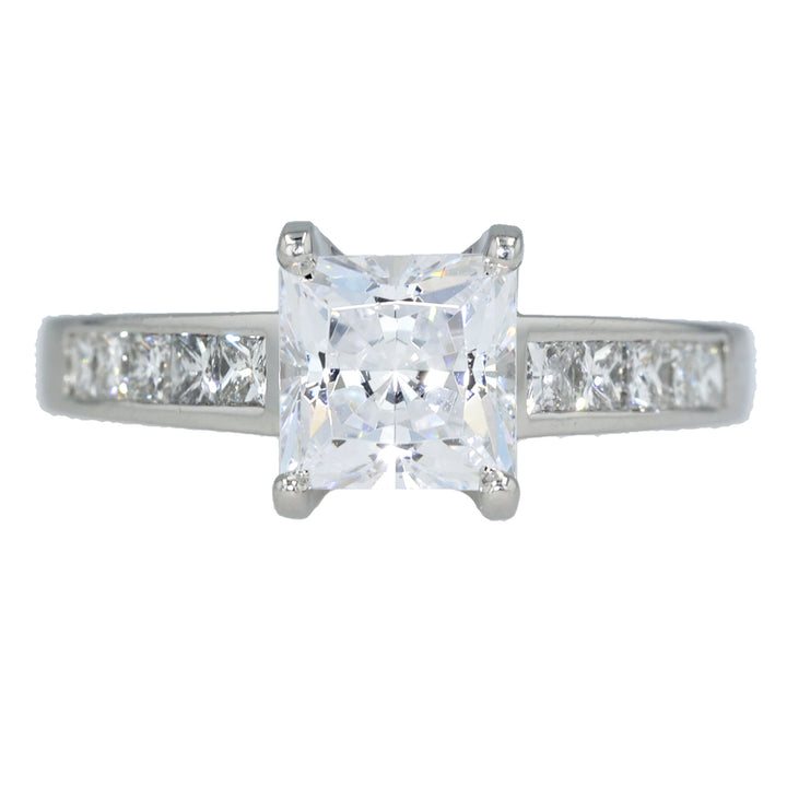 Platinum Princess Cut Diamond Dakota Engagement Ring