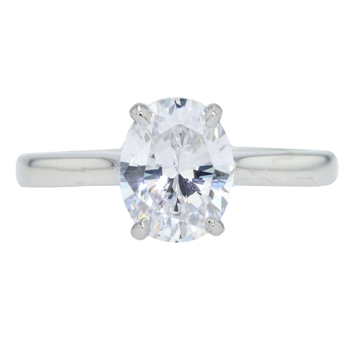 Platinum Greenwich Oval Diamond Solitaire Engagement Ring