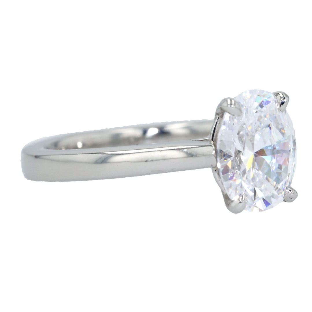 Platinum Greenwich Oval Diamond Solitaire Engagement Ring