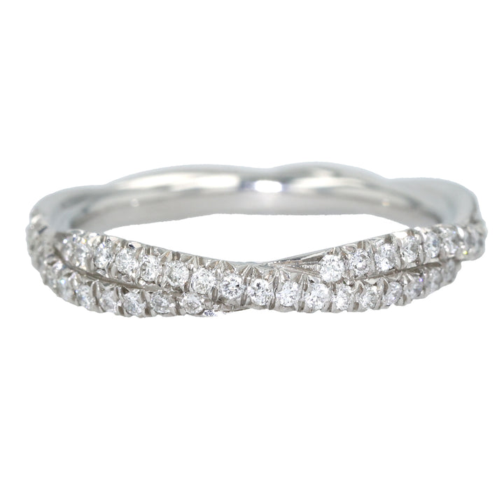 Platinum Wide Soho Diamond Wedding Band